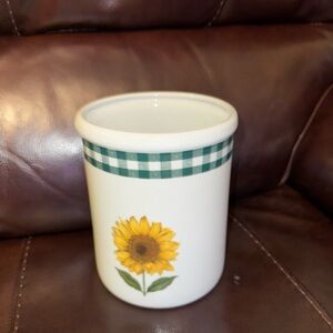 Sunflower Ceramic Utensil Holder
